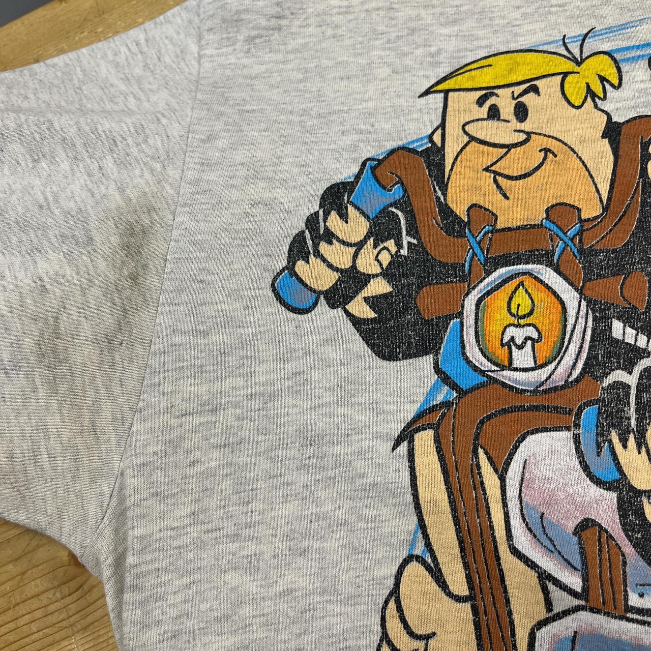 1990s Flintstones Biker AOP Graphic Tee breakthrough graphic cartoon film tv