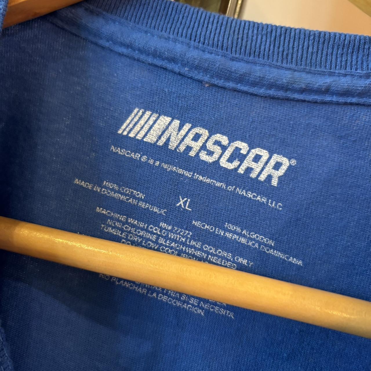 TEE407BR - Vintage Retro Essential Blue Nascar Racing 48 Daytona 500 Graphic Print Top Tee T-shirt #90s #graphic #nascar #racing #racer