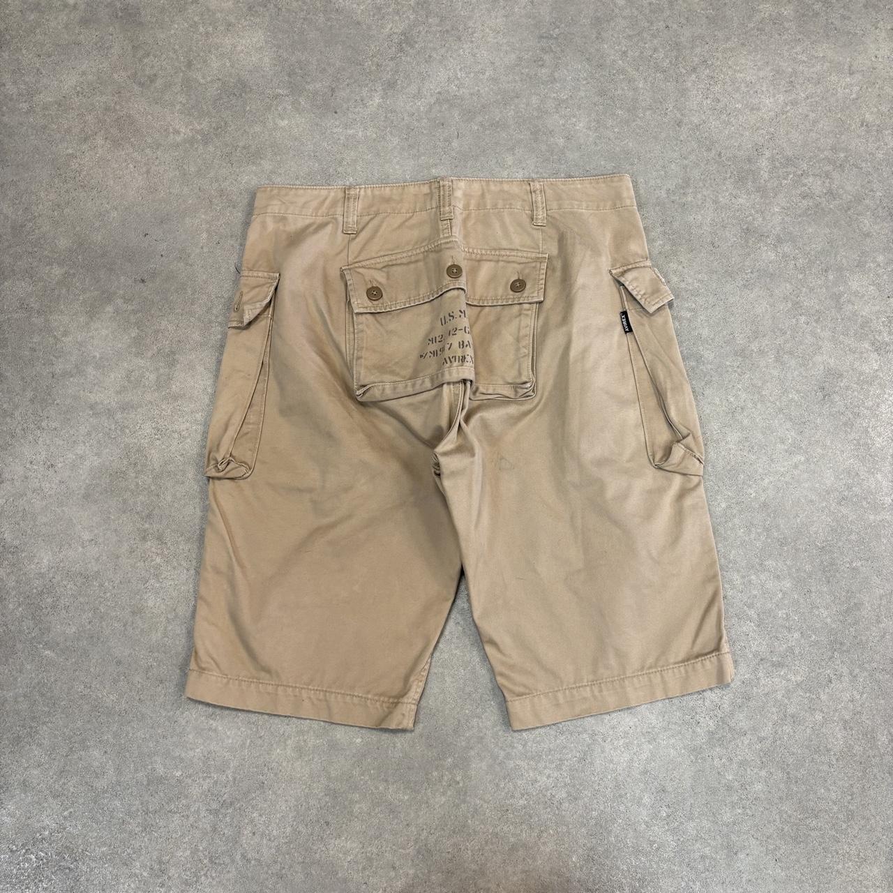Vintage Avirex Jorts Mens 34” Cargo Multi Pocket Shorts Army Utility Baggy Wide Leg Skate Surf Hip Hop 00s Y2K