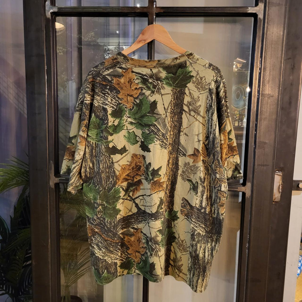 RTT127 - Vintage Retro essential adult mens RealTree Camouflage Khaki Green Brown Field Hunting graphic print Top T-Shirt Tee #realtree #utility #camo #hunting #y2k