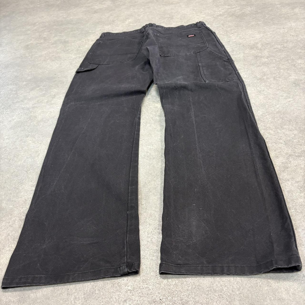 Vintage Dickies Jeans Mens 34x34 Black Carpenter Pants Trousers Straight Leg Skate Workwear Y2K 90s