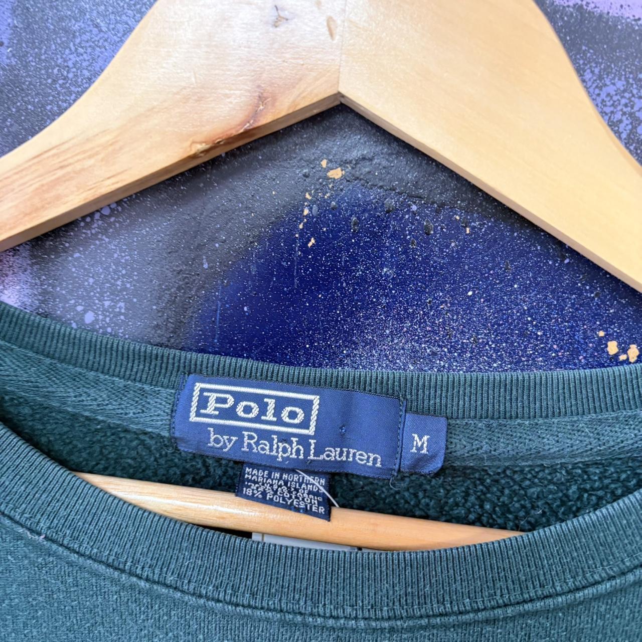 BR1912FY-U - Vintage Retro Essential Dark Green Polo Ralph Lauren Crewneck Jumper Sweatshirt with embroidered logo #oldmoney #90s #poloralphlauren #preppy #sweat
