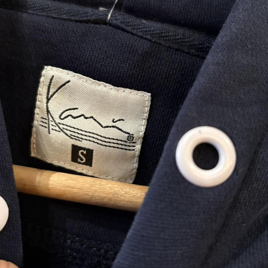 MA0406CP-P - Vintage Retro Essential Navy Karl Kani 1989 Est, Brooklyn NYC Sweatshirt Hoodie with embroidered logo #90s #sportswear #essential #karlkani #y2k