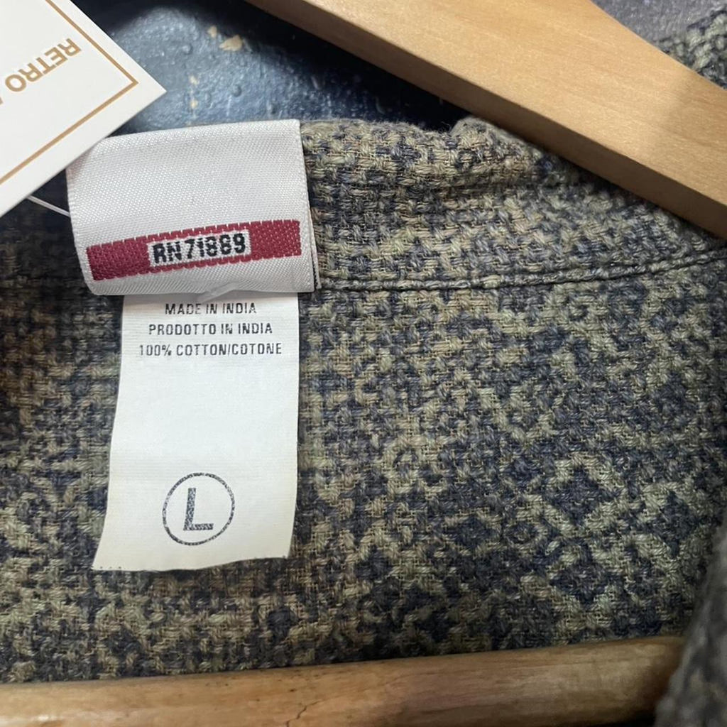 Vintage Ocean Pacific Quarter Zip Geometric Pattern Polo