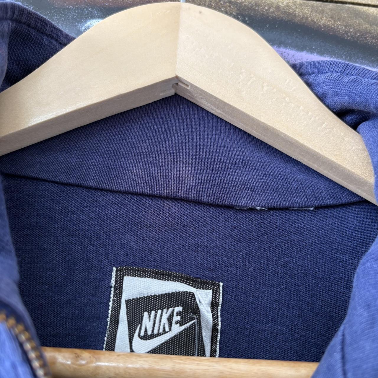 Vintage Nike Sweatshirt Mens Medium Navy Swoosh Spell Out 1/4 Zip Pullover Jumper Top 90s Y2K 00s