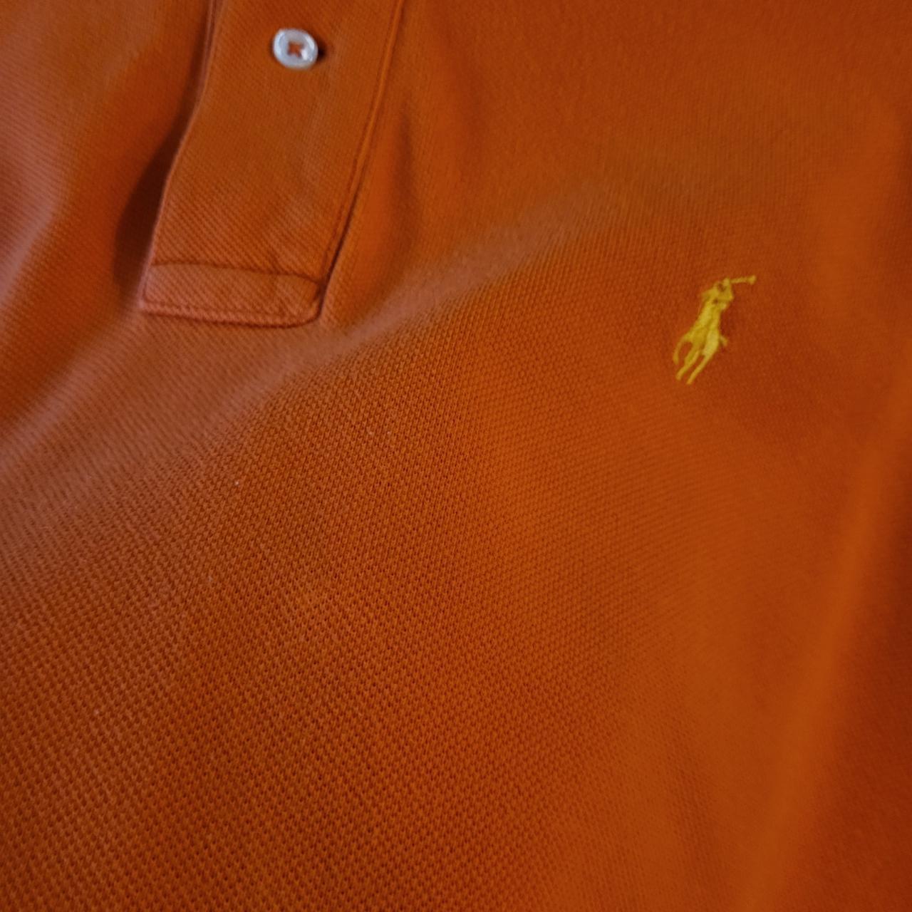 POL174 - Vintage Ralph Lauren Orange Polo Shirt Short Sleeve collared button up top #Y2K #preppy #chiefkeef #golf #oldmoney