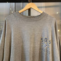 SWT673F - Vintage Retro Essential Grey FC Schalke Adidas Physical Education Department Crewneck Jumper Sweatshirt with print logo #90s #sportswear #football #fcschalke #bundesliga