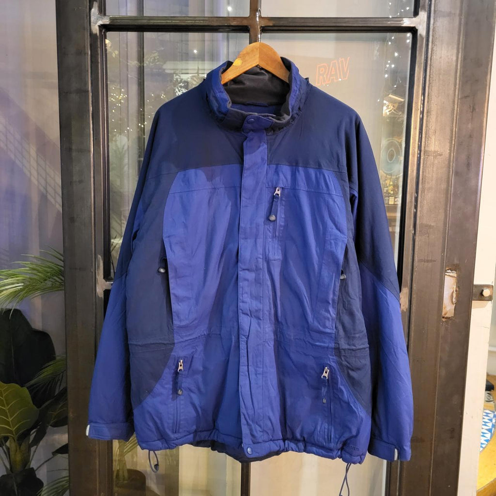 WDB048F - Vintage Retro Essential L.L. Bean Navy and Blue full zip up Coat Jacket festival #preppy #llbean #festival #oldmoney #90s