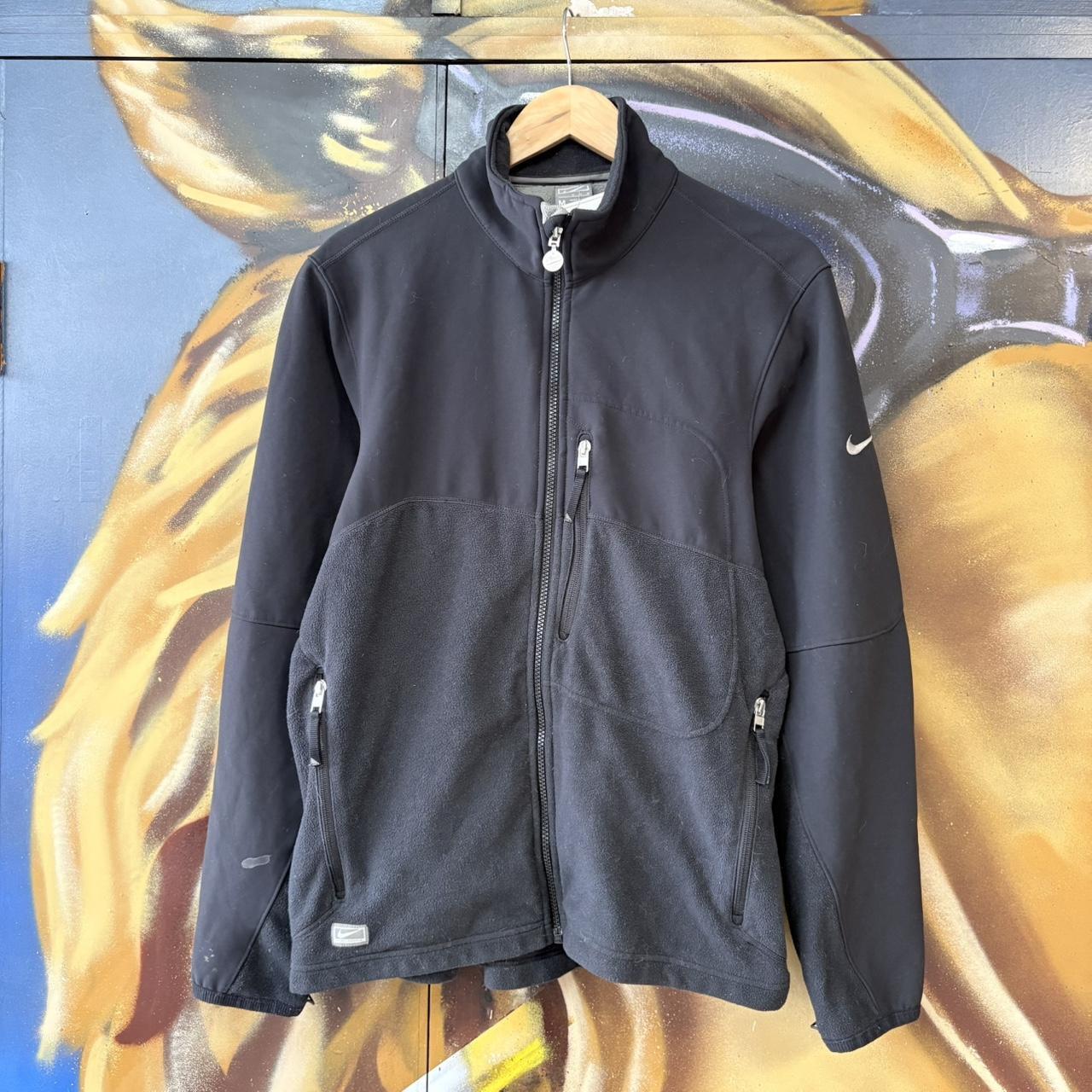 BR2701BD-U - Vintage retro essential Black Nike full zip up outdoor sweatshirt fleece jacket #nike #outdoor #expedition #hike #gorpcore