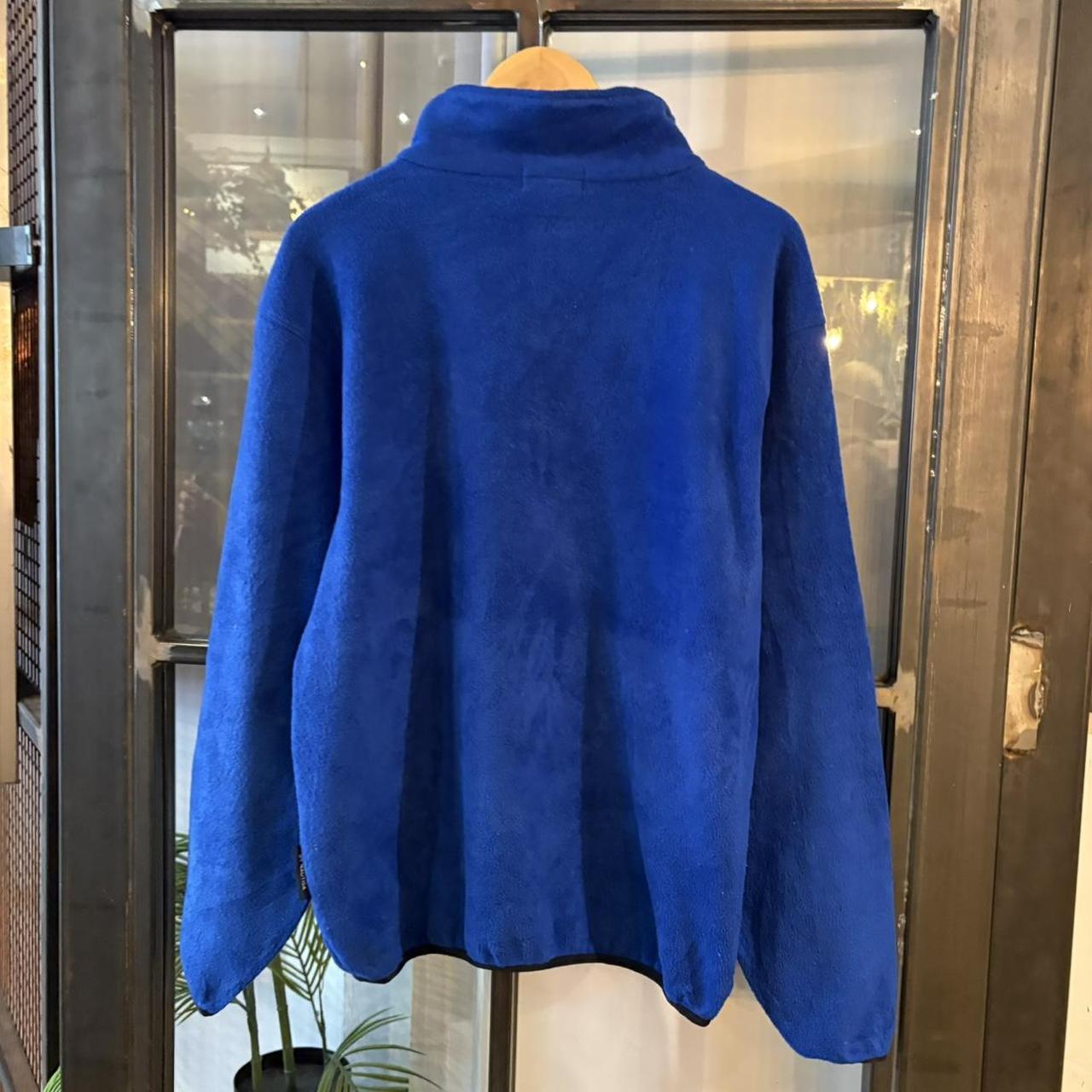 0325C60UF - Vintage retro essential Blue Nautica 1/4 quarter zip up outdoor sweatshirt fleece jacket #nautica #outdoor #expedition #hike #gorpcore