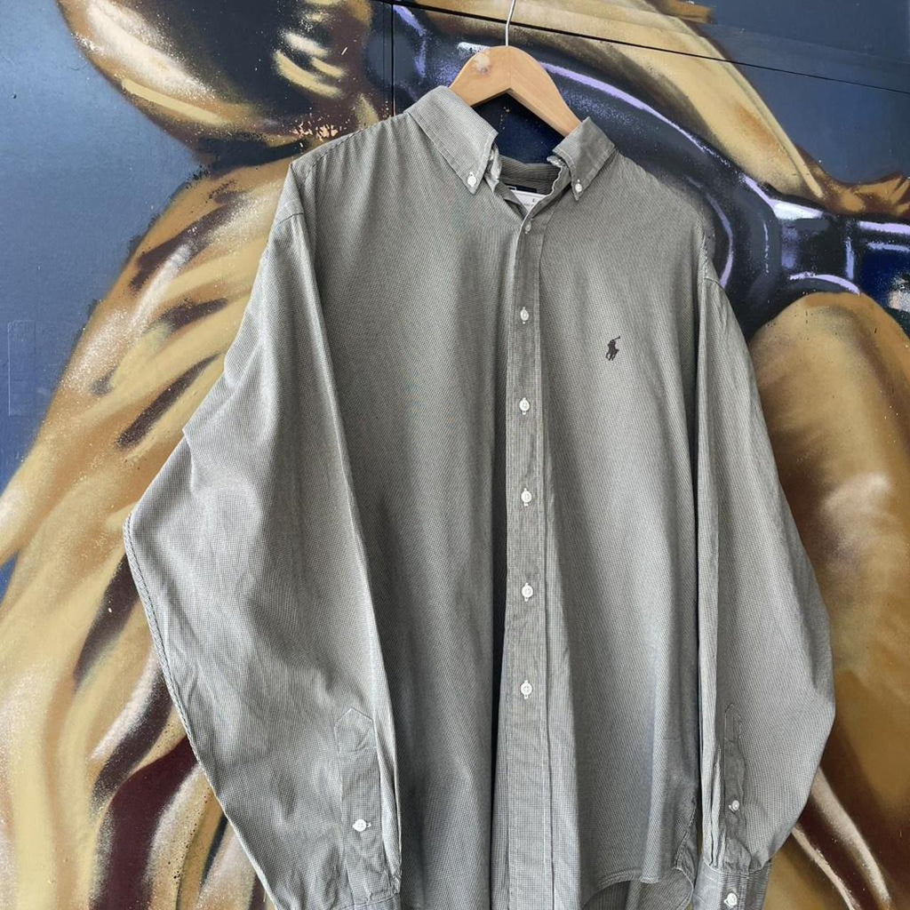 Ralph Lauren Long Sleeve Fine Check Button Up Shirt