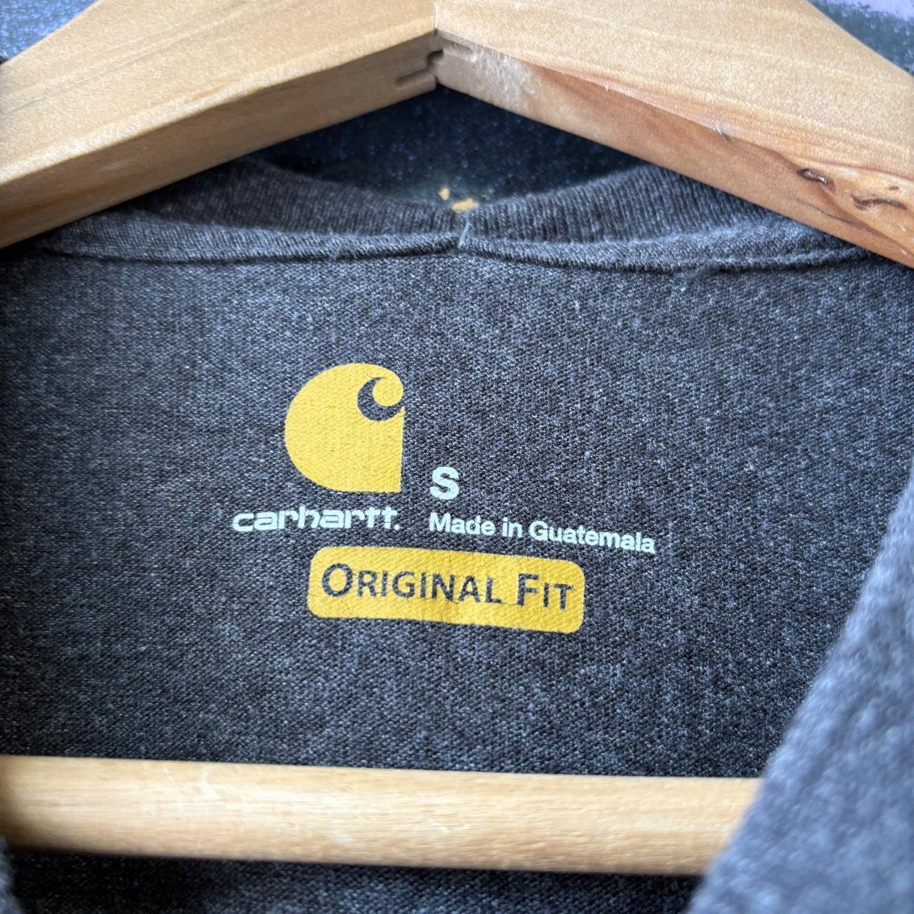 Vintage Carhartt T shirt Mens Small Charcoal Grey K87 Pocket Durable Workwear Skate Surf Tee Top 90s Y2K 00s