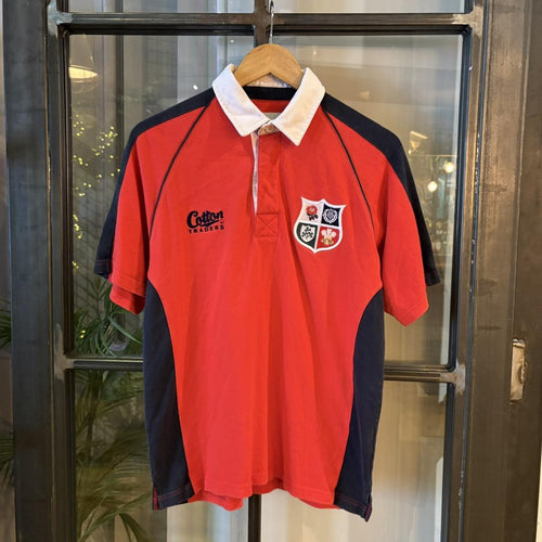 0425A26F - Vintage Retro Essential Cotton Traders 4 Nations Rugby Jersey short sleeve Collared Polo Shirt Top with number 10 print on back #rugby #jersey #fournations #sportswear