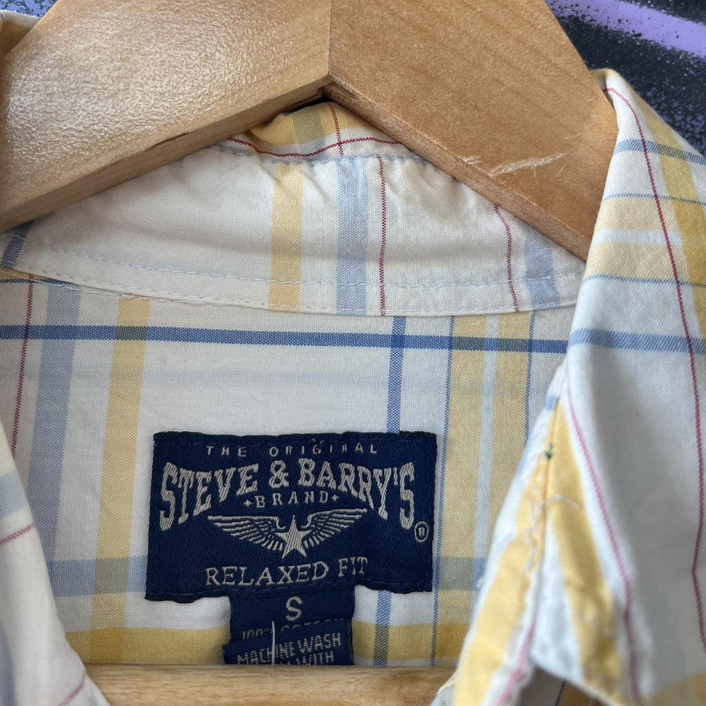 Checkered Short Sleeve Button Up Shirt