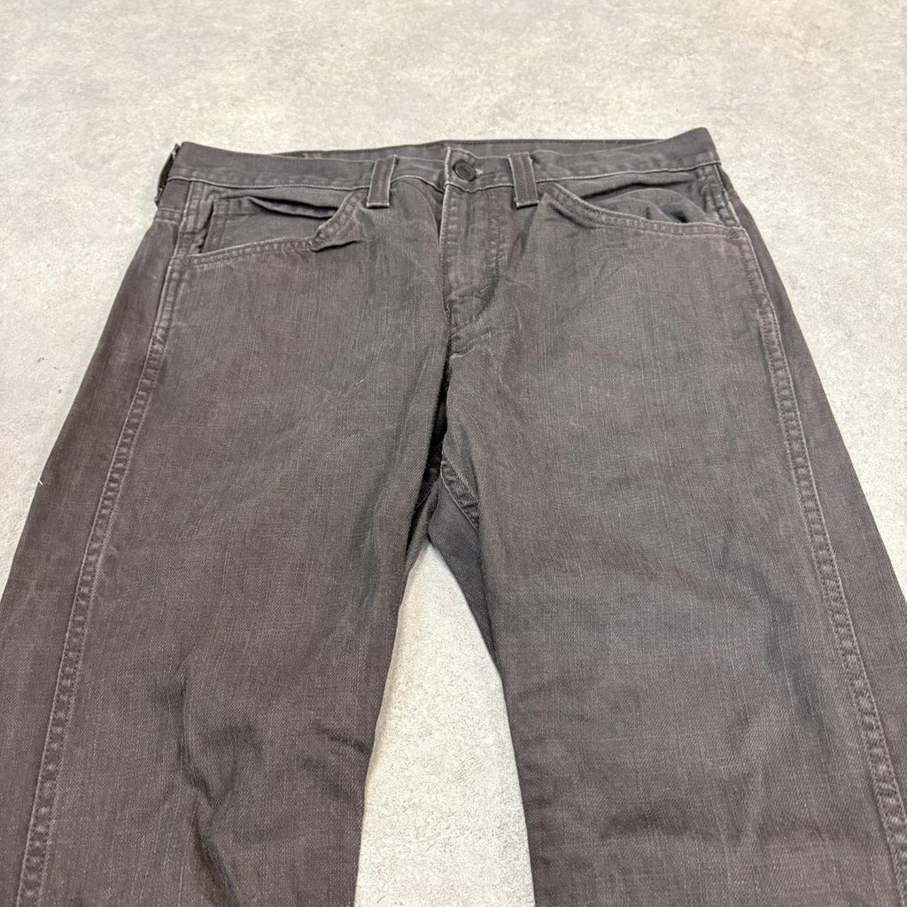 BR2701FL-P - Vintage retro essential  Levi’s 513 Slim Straight Dark Brown Wash Denim Jeans Trousers pants #denim #levis #jeans #skater #levis513