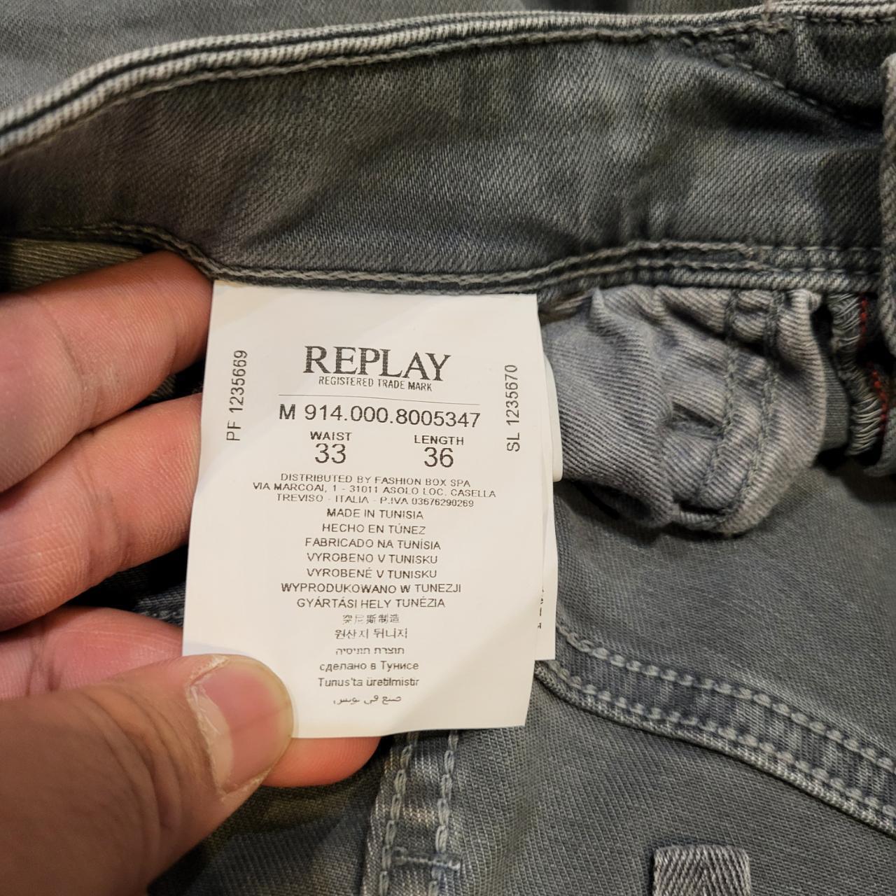 JNS202BR - Brand New with Tags Replay Grey Wash Denim Slim Fit Jeans Trousers pants #denim #denimjeans #replay #y2k #slimfit