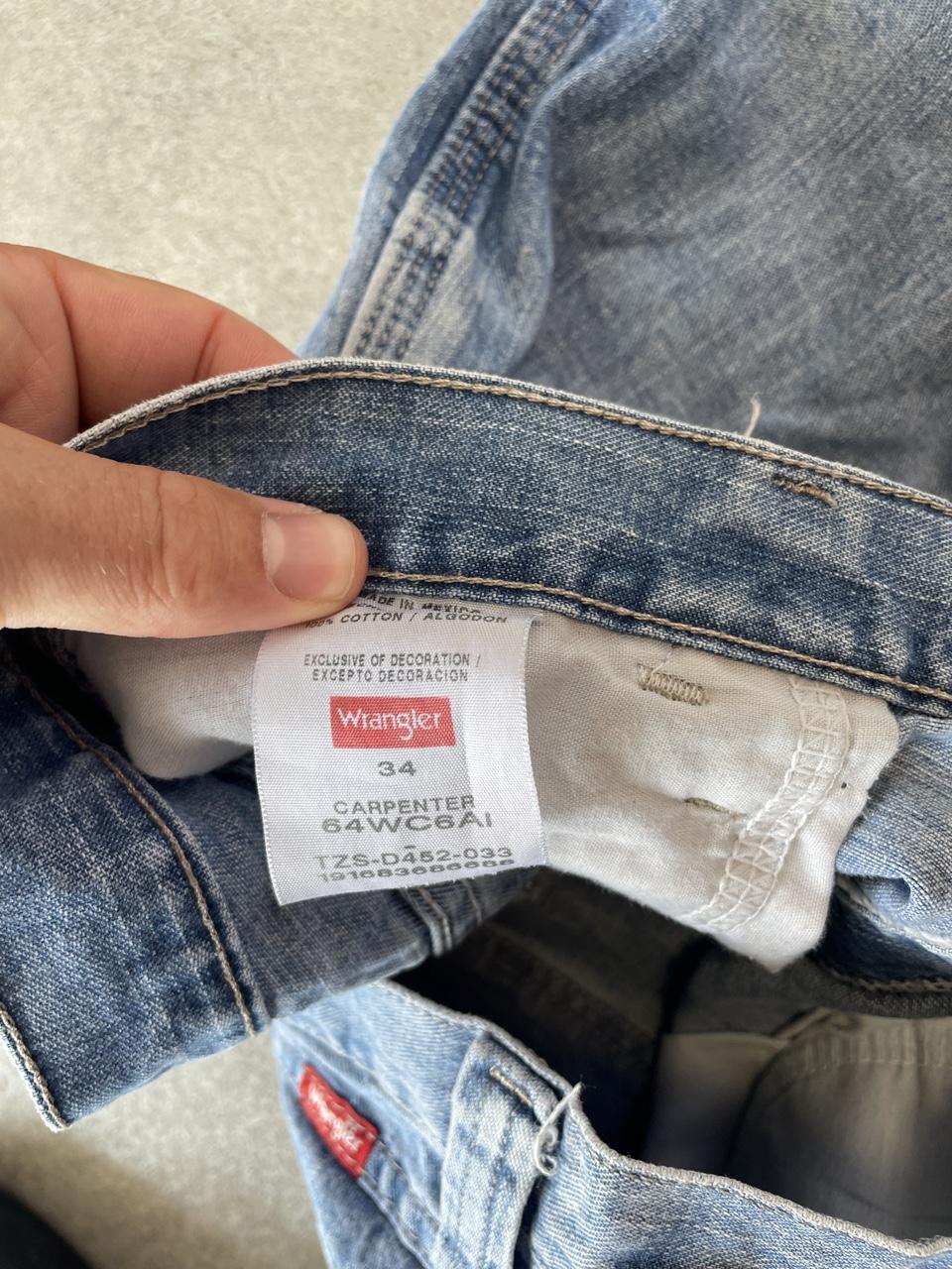 Wrangler Light Wash Blue Denim Carpenter Shorts