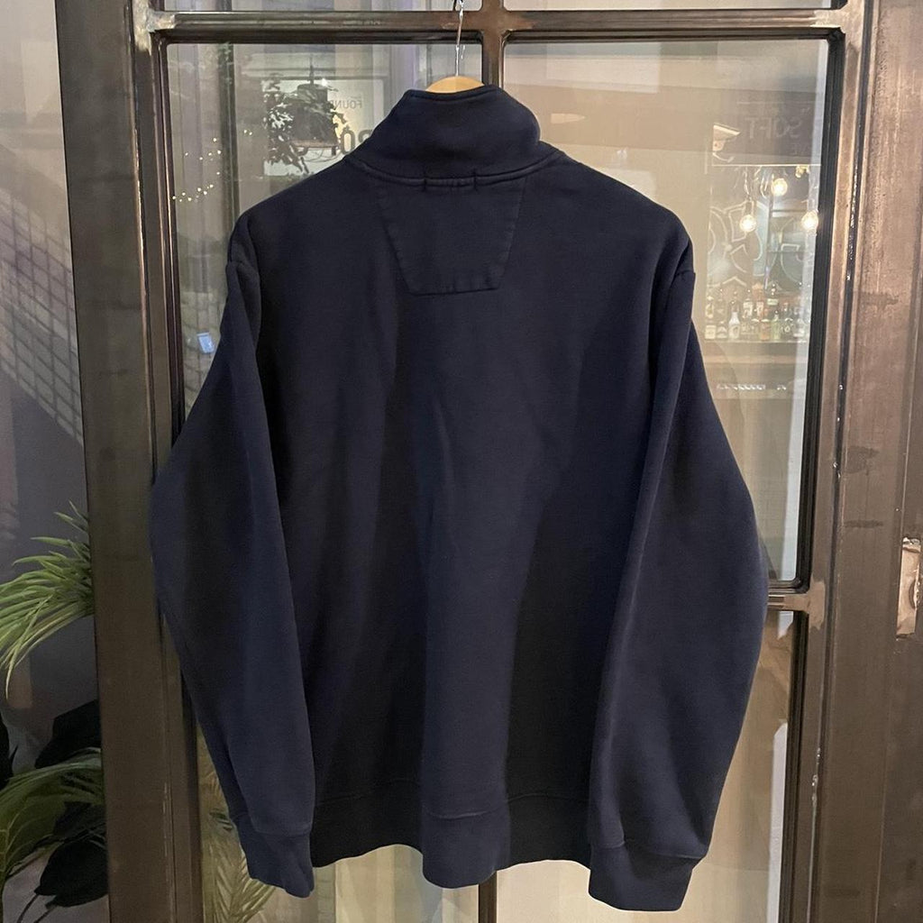 SWT422 - Vintage Retro Essential Navy Nautica 1/4 Zip Up fleece Jumper Sweatshirt with small chest embroidered logo #90s #sportswear #essential #y2k #nautica