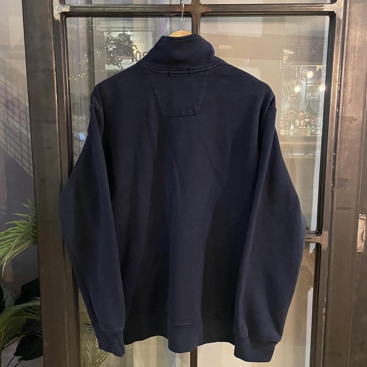 SWT422 - Vintage Retro Essential Navy Nautica 1/4 Zip Up fleece Jumper Sweatshirt with small chest embroidered logo #90s #sportswear #essential #y2k #nautica