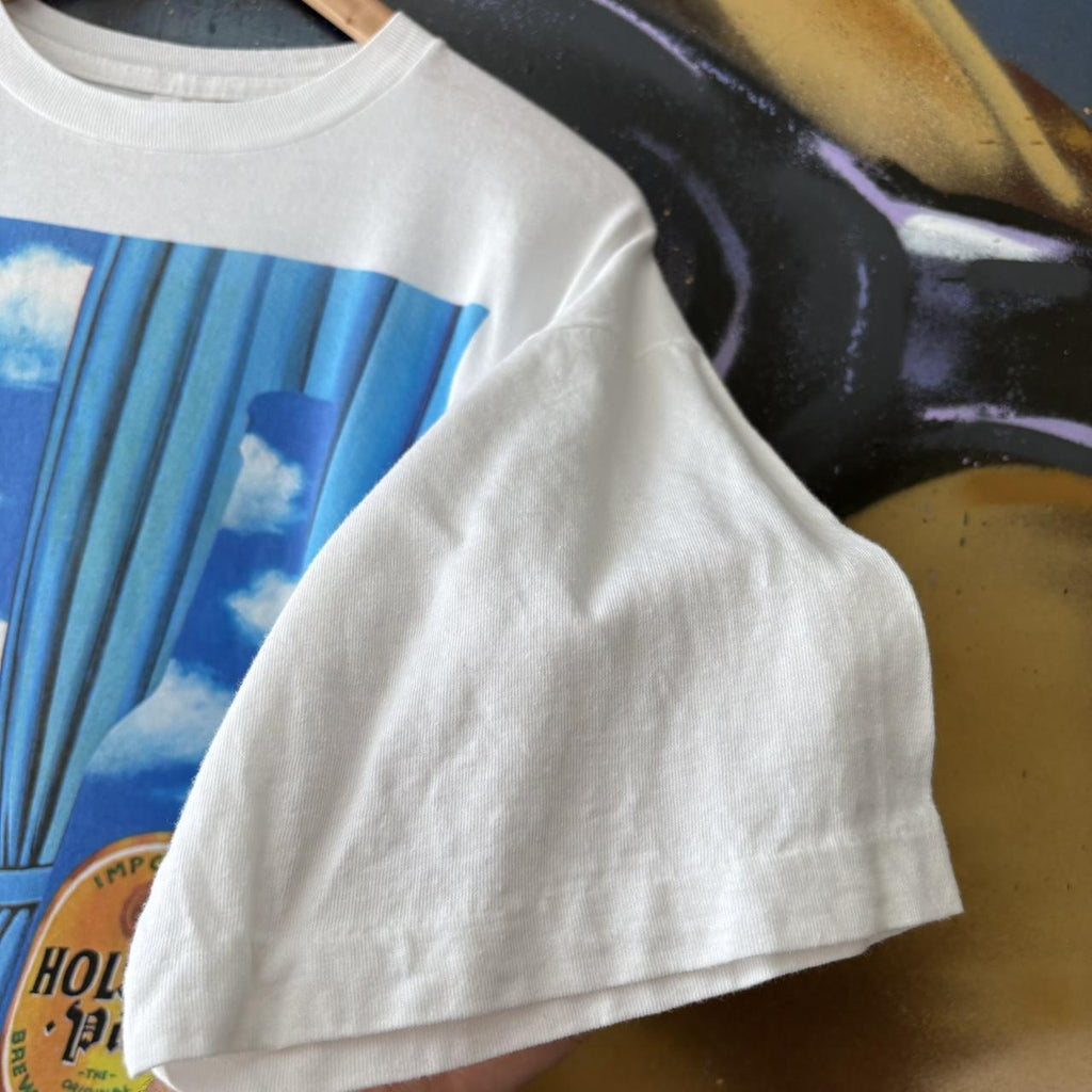Vintage Holsten Pils T Shirt Mens XL White Beer Graphic Single Stitch Promo Alcohol Tee Top 90s Y2K