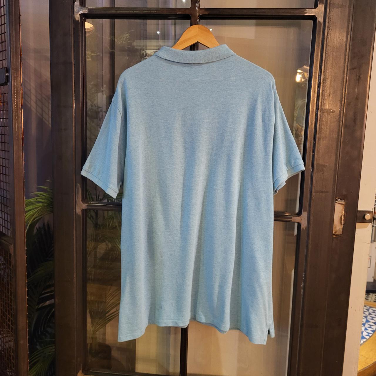 POL155 - Vintage Ralph Lauren Light Blue Turquiose Polo Shirt Short Sleeve collared button up top #Y2K #preppy #chiefkeef #golf