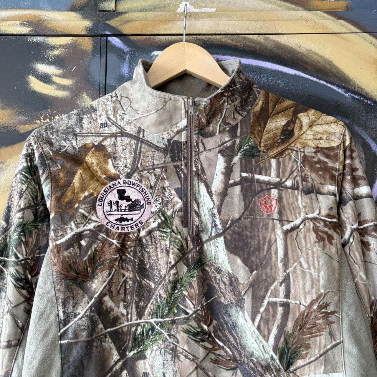 RealTree Camo Quarter Zip Pullover Large Hunting Outdoor Tactical Layering Gorpcore Streetwear Vintage 90s Y2K