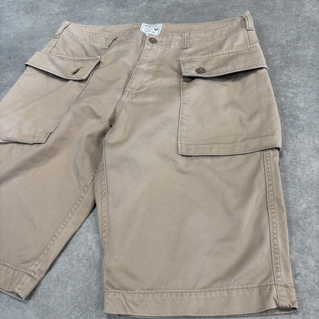 Vintage Avirex Jorts Mens 34” Cargo Multi Pocket Shorts Army Utility Baggy Wide Leg Skate Surf Hip Hop 00s Y2K