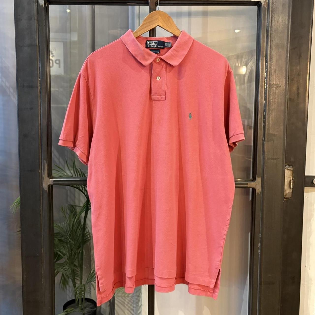 BR1209LW-P - Vintage Ralph Lauren Plain Pink Short Sleeve collared button up polo shirt top #Y2K #preppy #chiefkeef #smartcasual #oldmoney