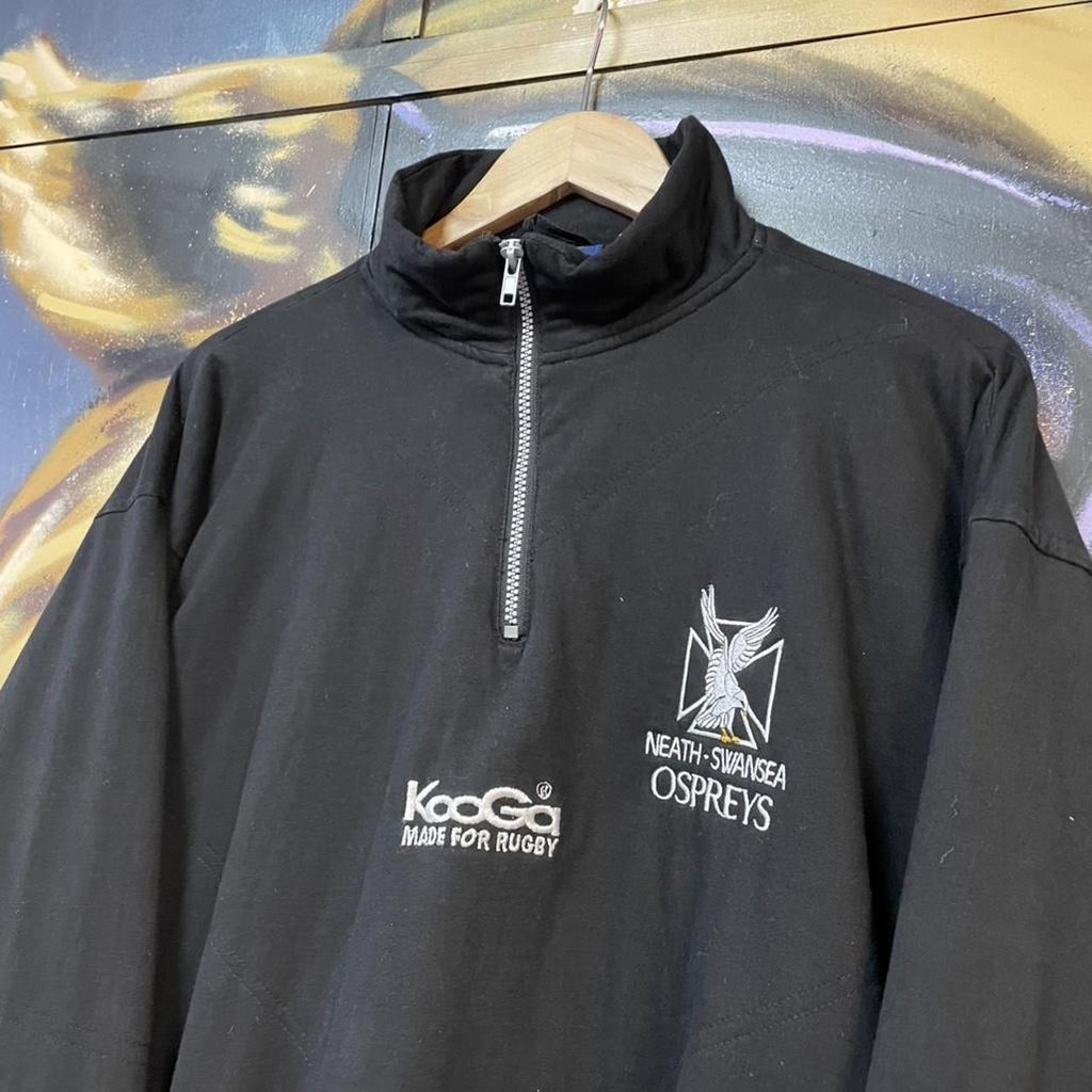 2004 2005 Ospreys RFC Rugby Union Training Drill 1/4 Quarter Zip Sweatshirt