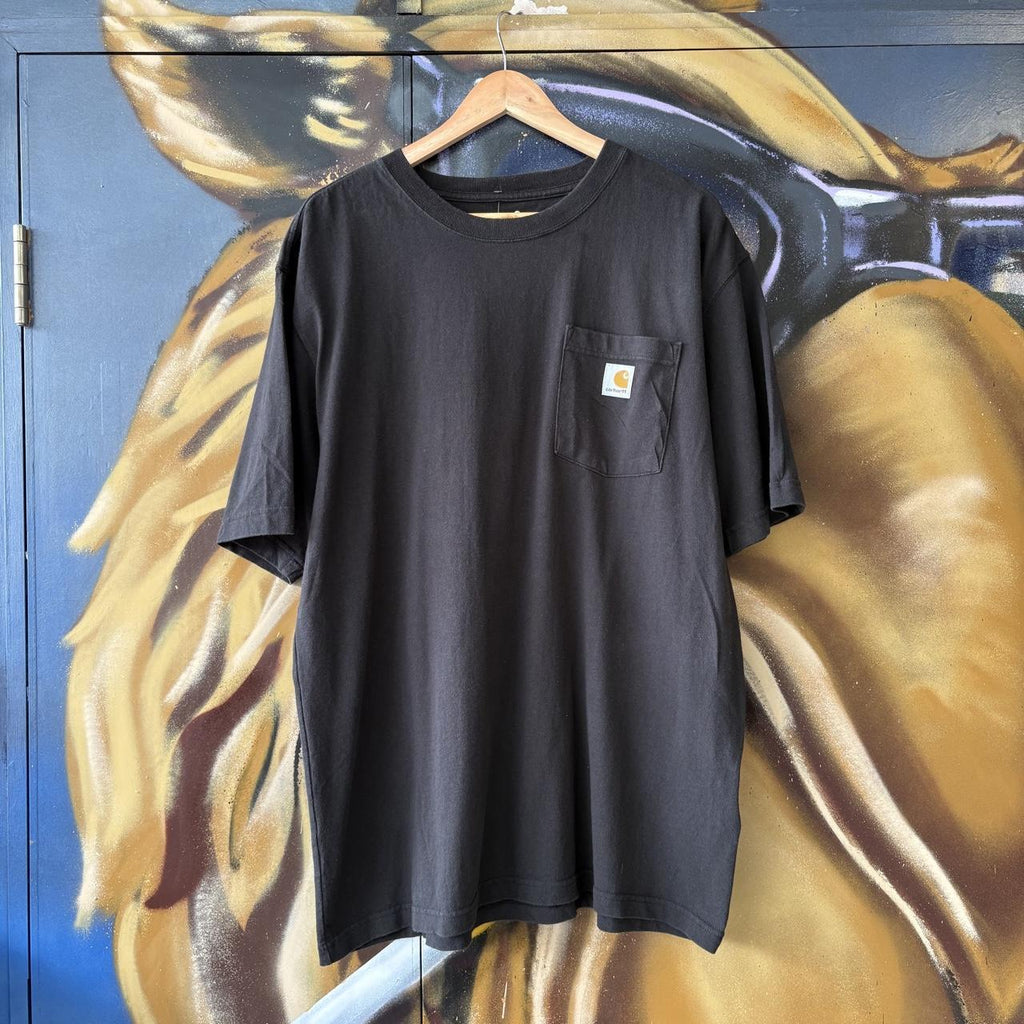 Vintage Carhartt T shirt Mens Large Black K87 Heavyweight Workwear Durable Skate Loose Fit Tee Top 90s Y2K 00s