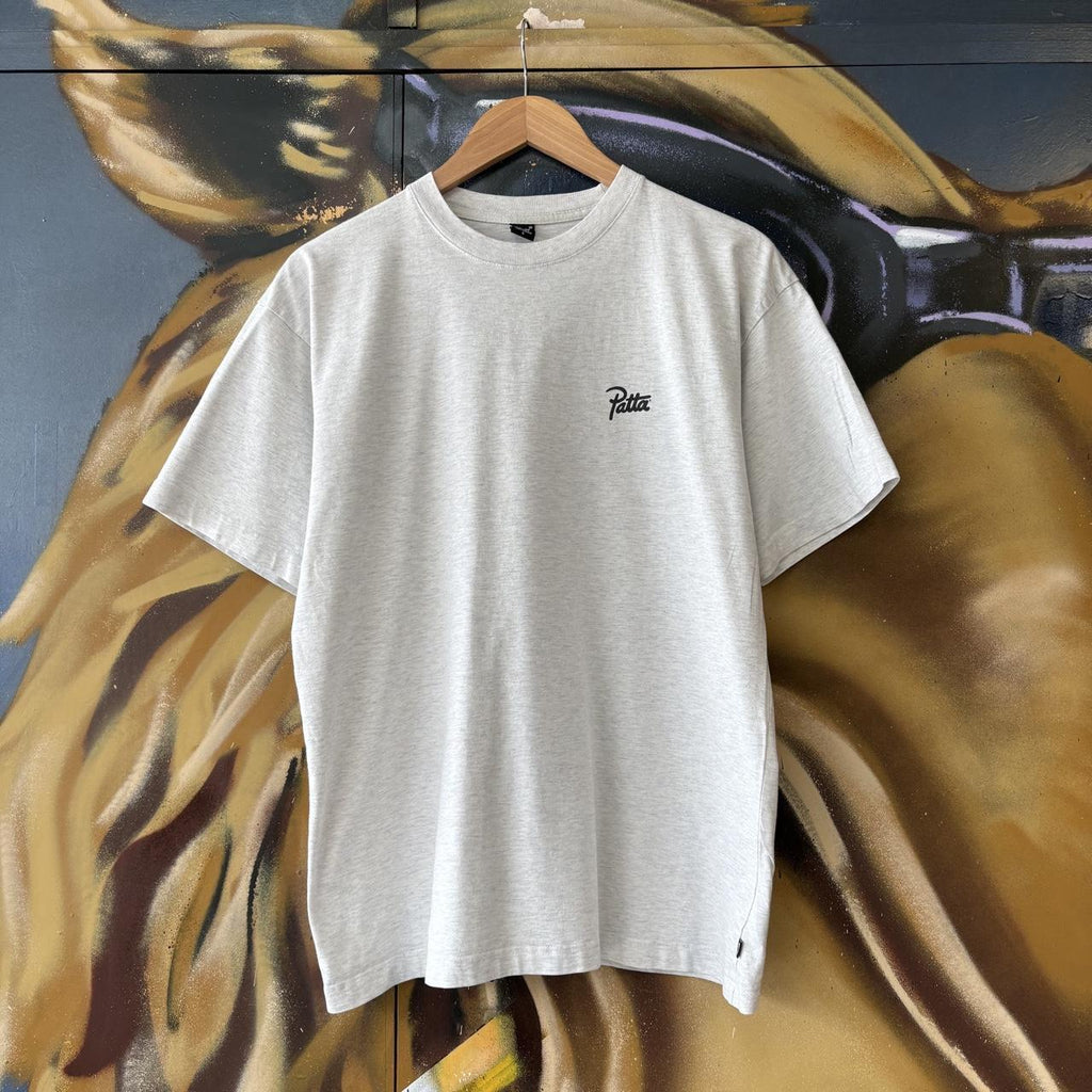 Patta T shirt Men’s Small Grey Key Script Graffiti Graphic Print Skate Surf Tee Top 90s Y2K 00s