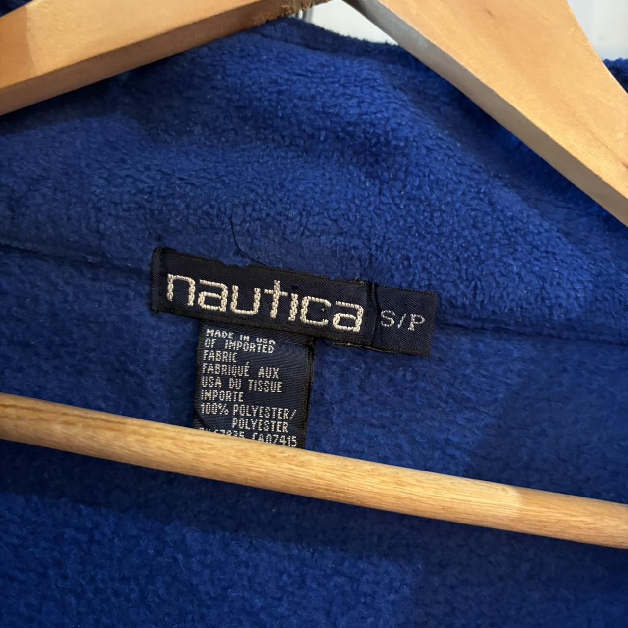 0325C60UF - Vintage retro essential Blue Nautica 1/4 quarter zip up outdoor sweatshirt fleece jacket #nautica #outdoor #expedition #hike #gorpcore