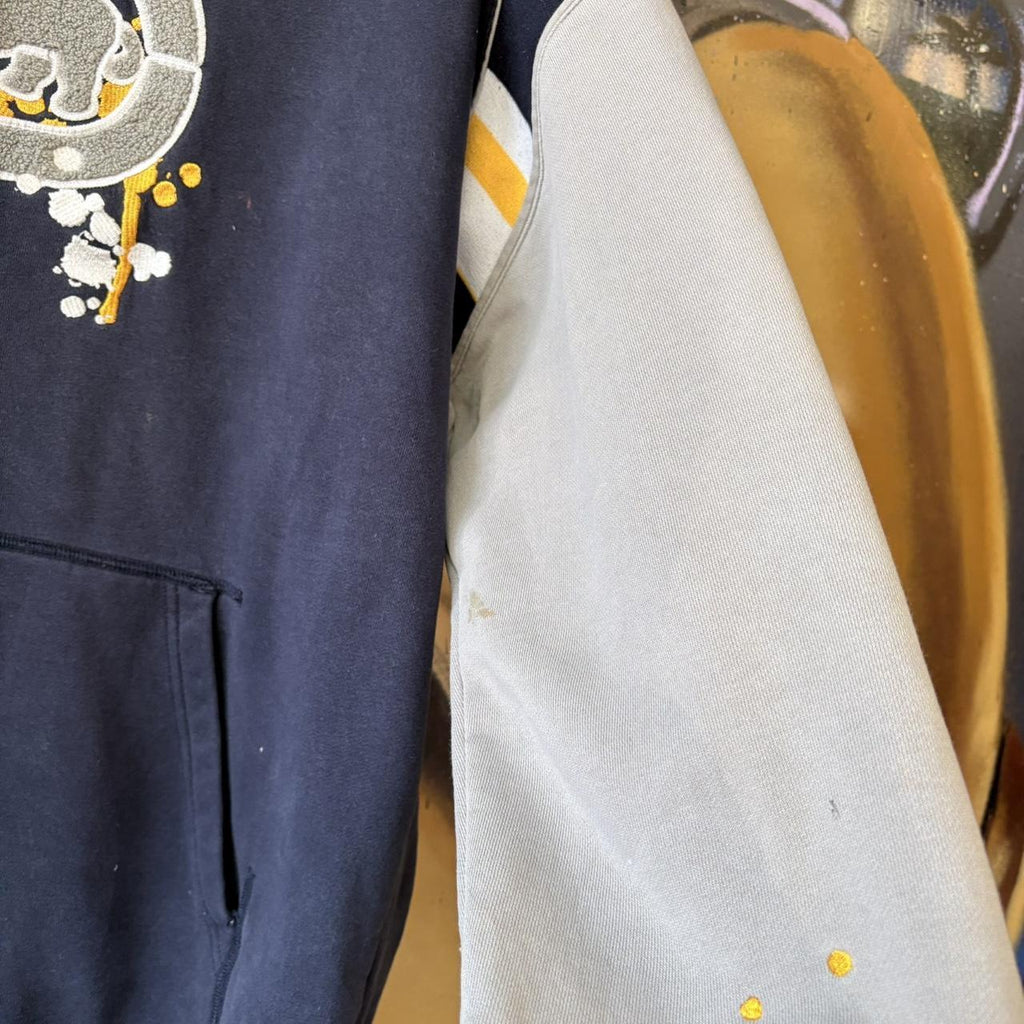 Vintage Retro Essential Ecko Unltd. Navy Sweatshirt Hoodie with embroidered centre patch logo Vintage 90s Y2K 2000s