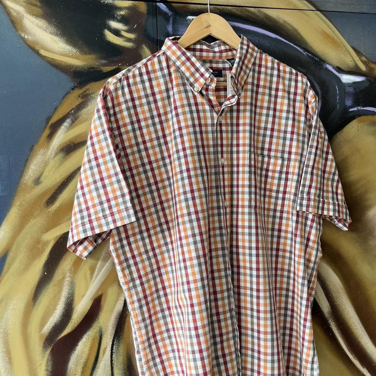 Checkered Short Sleeve Button Up Shirt