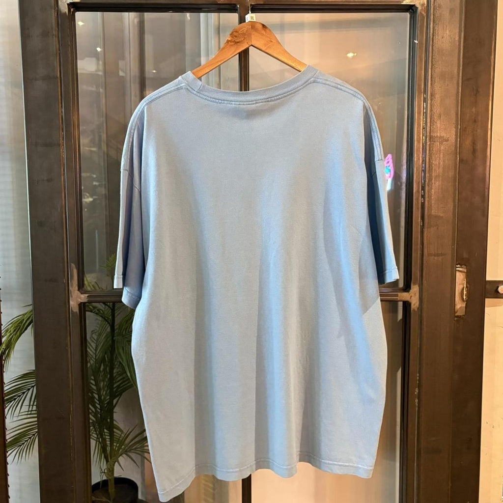 BR2804ED-F - Vintage Retro Essential Baby Blue Nike ‘ Just Do It ‘ Blurred Line Graphic Print Effect Top Tee T-shirt #90s #graphic #nike #essential #justdoit