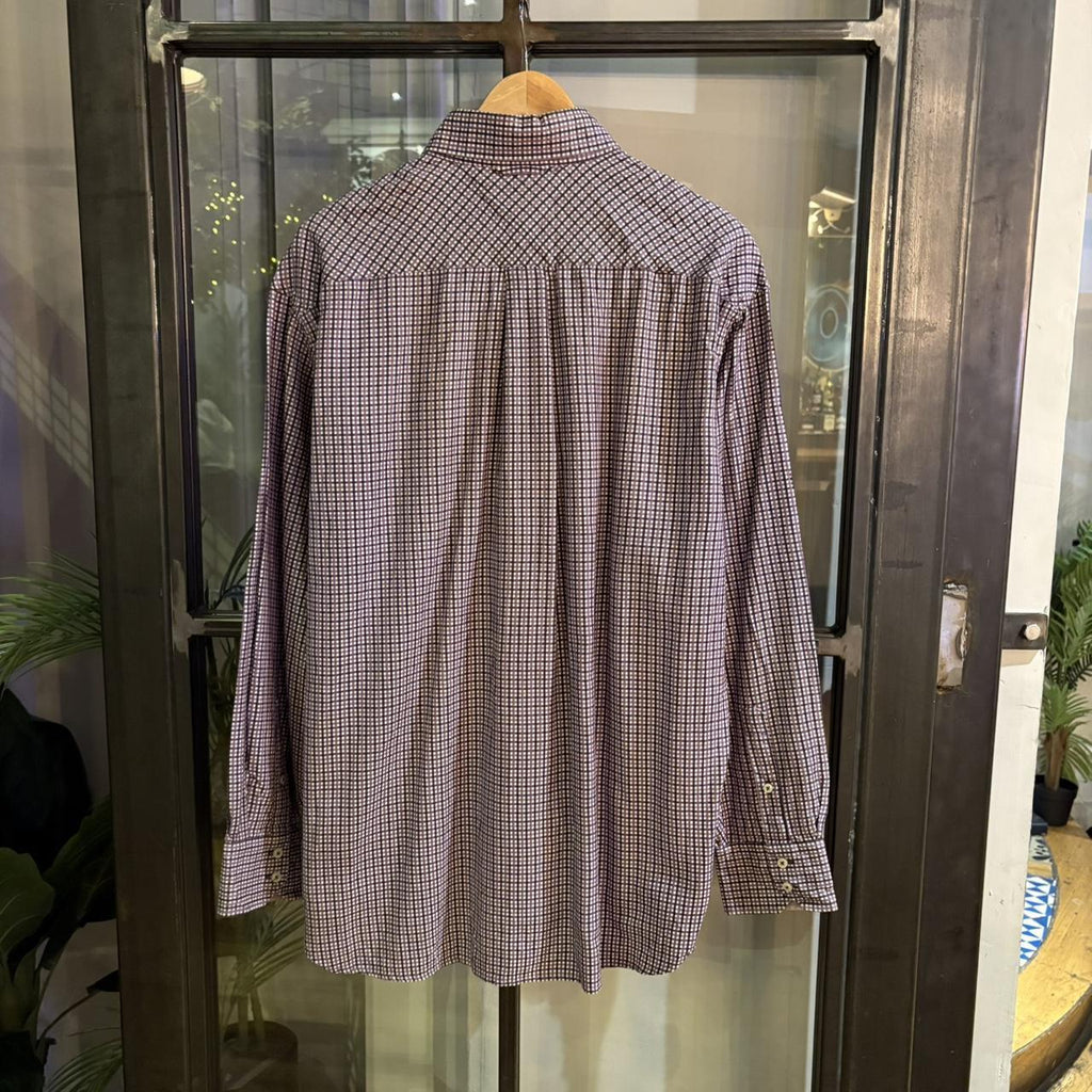 1224E09-P - Vintage Tommy Hilfiger Purple Pink Plaid Checked Shirt longsleeve collared button up #Y2K #preppy #chiefkeef #preppy #oldmoney