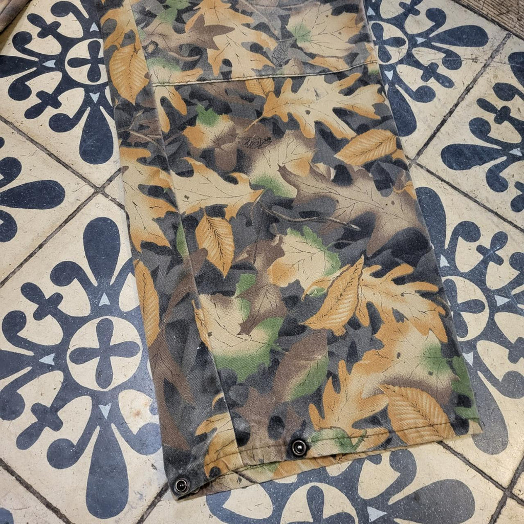 RTB069P - Vintage retro essential woodland RealTree adjustable cargos camo camouflage Carpenter Pants Trousers Jeans embroidered bottoms wide bagg straight leg hip hop skater 90s y2k workwear style
