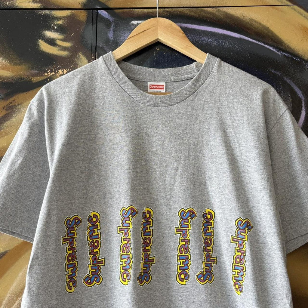 Supreme T Shirt Tee Mens Medium Grey SS18 Gonz Graphic Boxy Streetwear Skate Top USA Y2K 90s 2000s