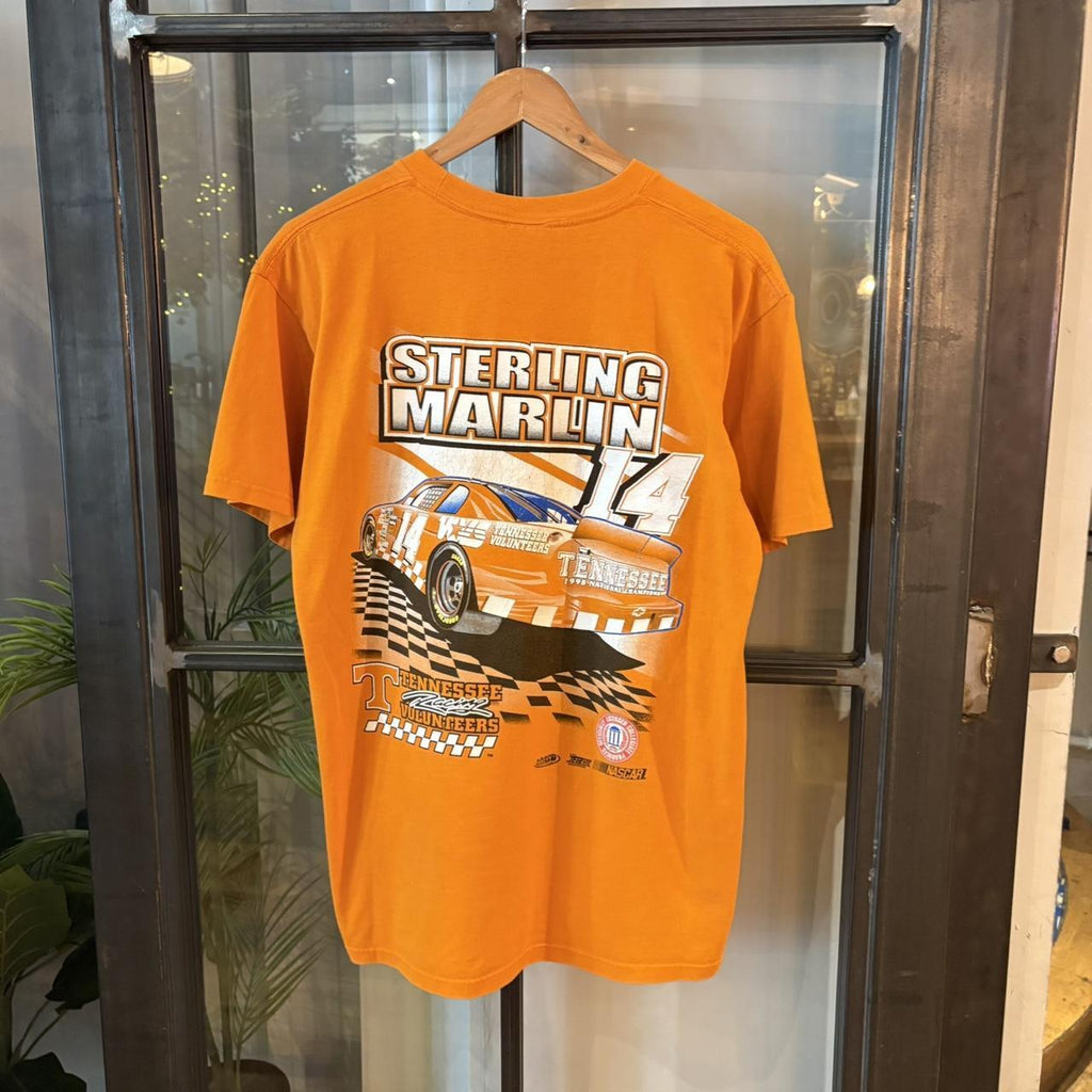 TEE406BR - Vintage Retro Essential Orange Nasacr Sterling Marlin 14 Chevrolet 1998 National Champions Graphic Print Top Tee T-shirt #90s #graphic #nascar #racer #racing