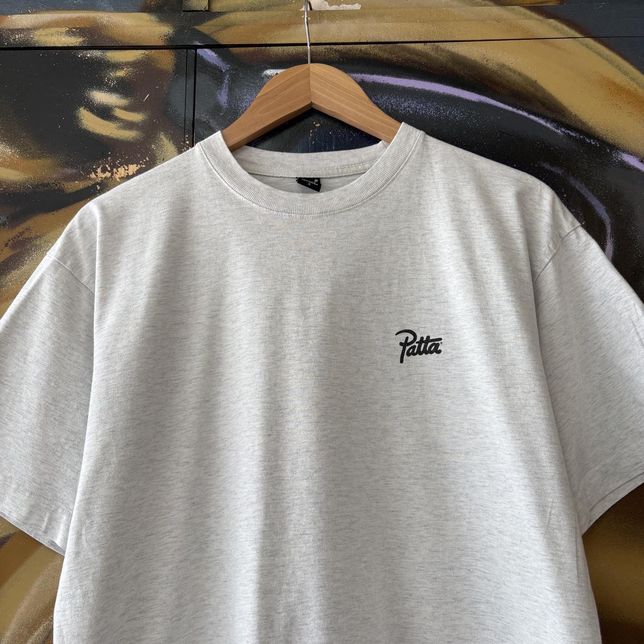 Patta T shirt Men’s Small Grey Key Script Graffiti Graphic Print Skate Surf Tee Top 90s Y2K 00s