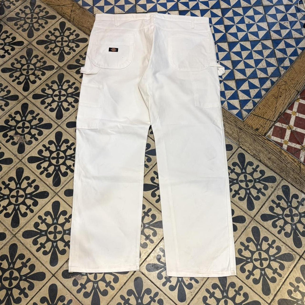 TRW503F1-P - Vintage retro essential White Dickies carpenter Trousers pants casual workwear #skater #utility #workwear #carpenter #dickies