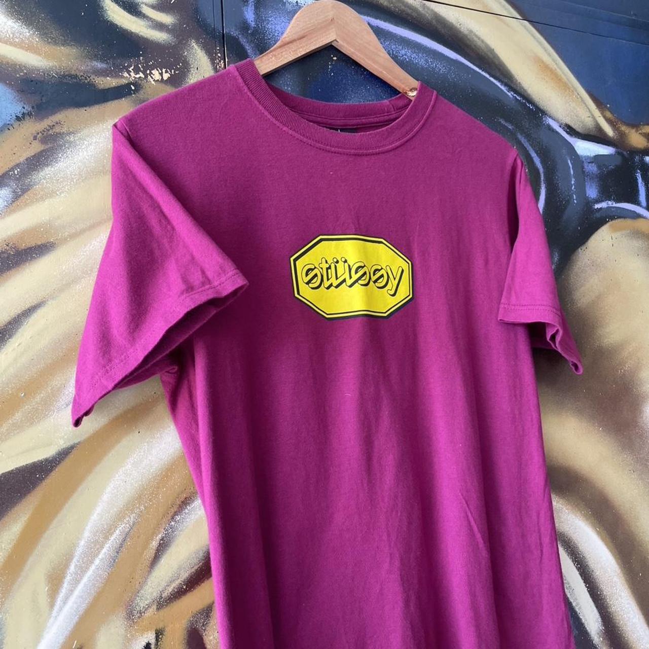 Stussy Centre Logo Spellout Graphic Tee