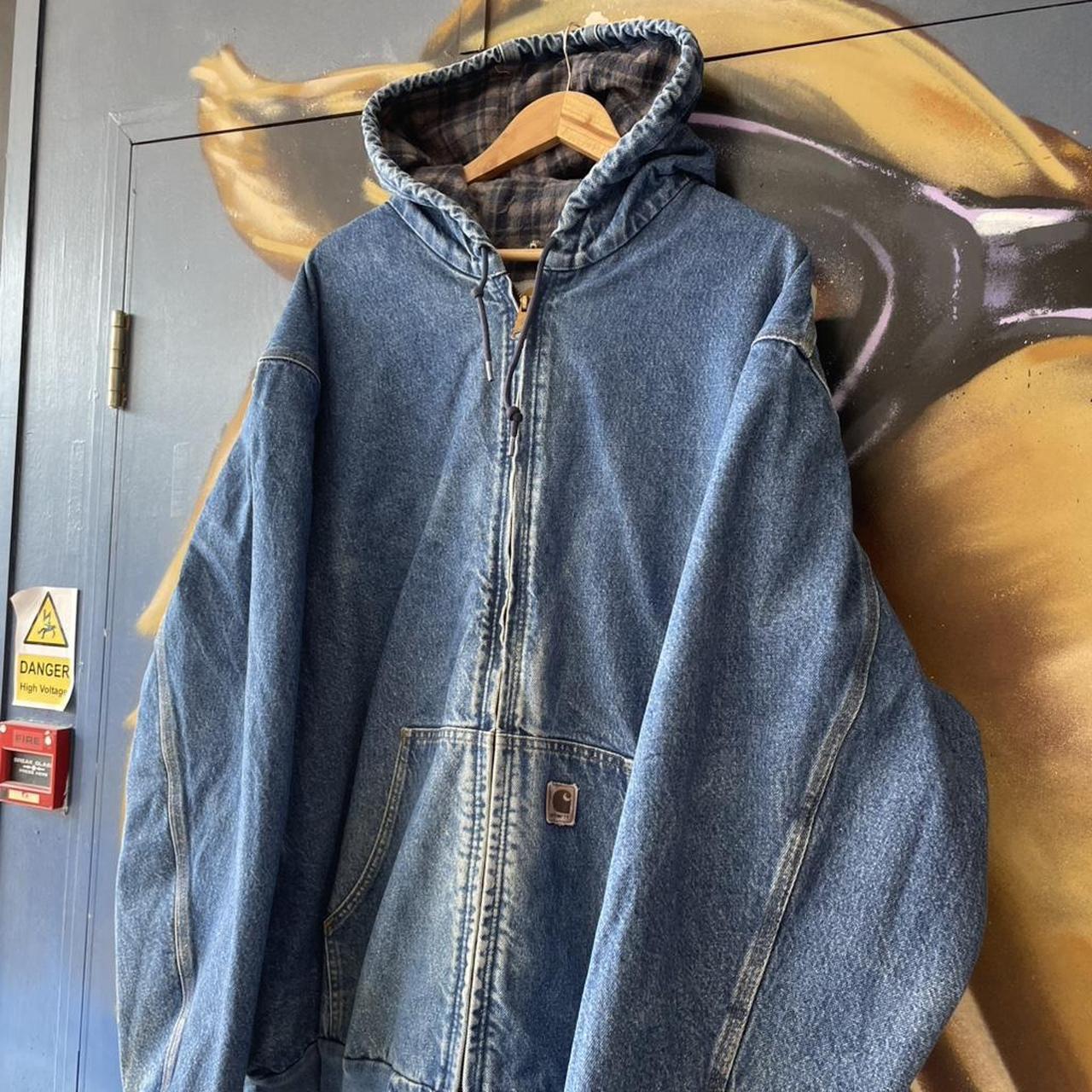 Carhartt Denim Hooded Workwear Active Jacket J139 DST