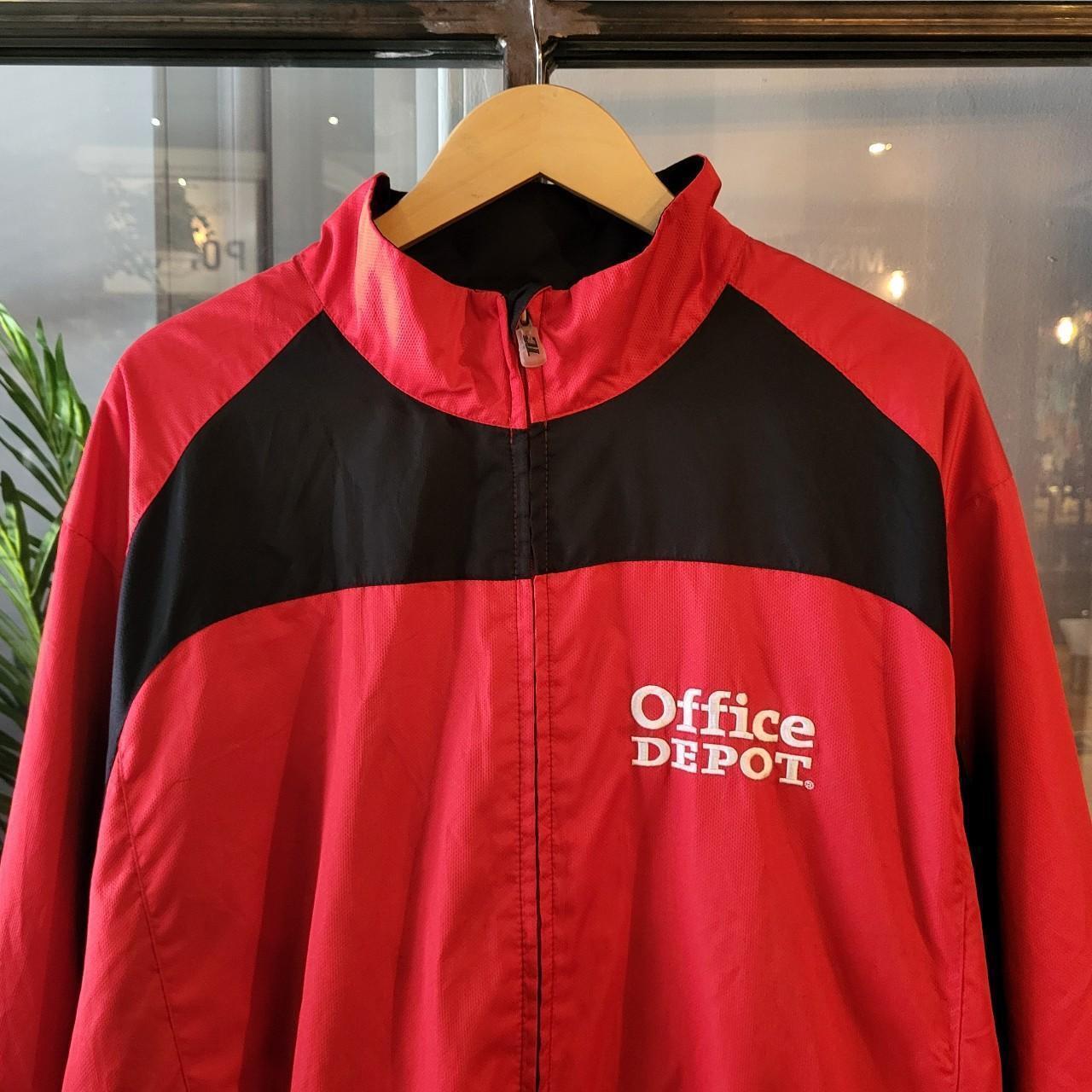 WDB070 - Vintage retro black essential NASCAR Stewartt 14 racing Office Depot Racer jacket coat branded with logo 90s Y2K style #racing #nascar #sponsorships #cars #racingjacket