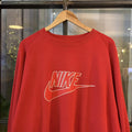 Vintage Retro Essential Red 80s / 90s Nike Crewneck Jumper Sweatshirt with print logo #90s #sportswear #essential #80s #nike