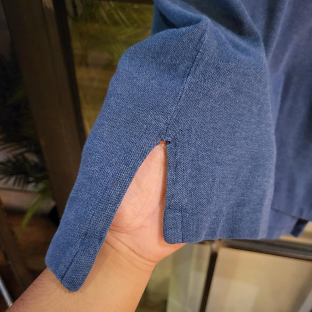 POL226 - Vintage Ralph Lauren Blue Polo Shirt Short Sleeve collared button up top #Y2K #preppy #chiefkeef #golf #oldmoney