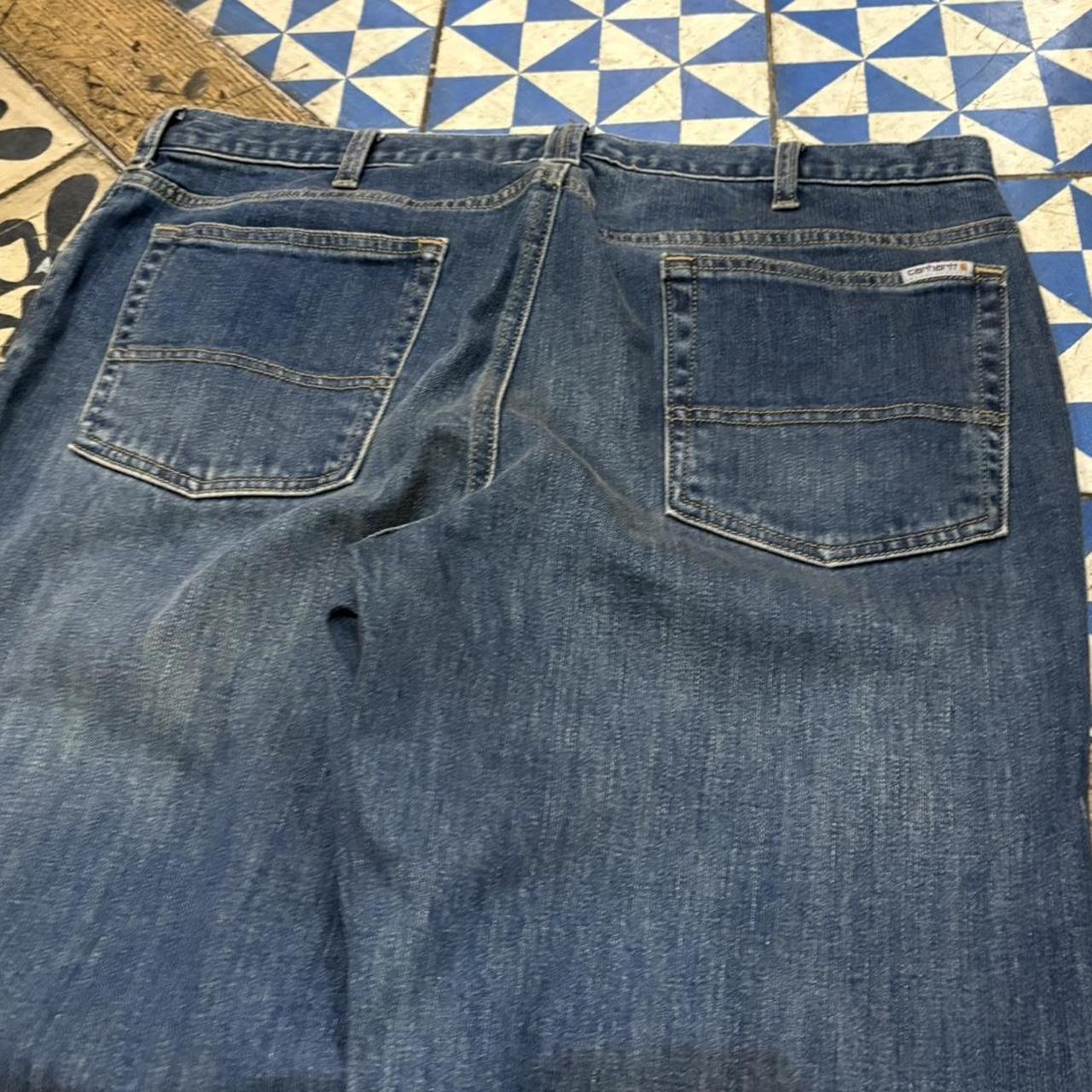 CP4703D-F - Vintage retro essential Carhartt Straight Leg Blue Wash Denim Jeans Trousers pants #denim #carhartt #straightleg #jeans #skater
