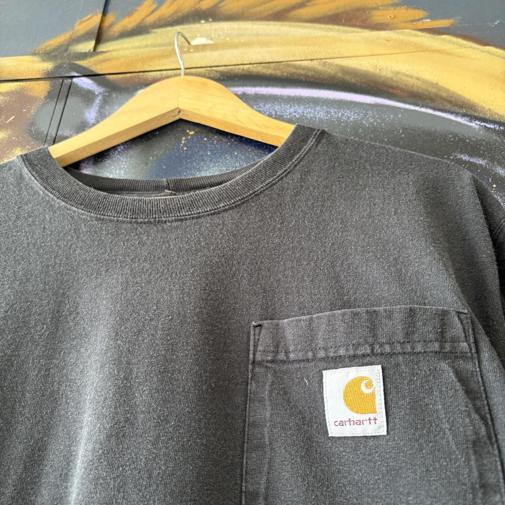 Vintage Carhartt  T shirt Mens Large Black K87 Pocket Heavyweight Workwear Durable Skate Tee Top 90s Y2K 00s