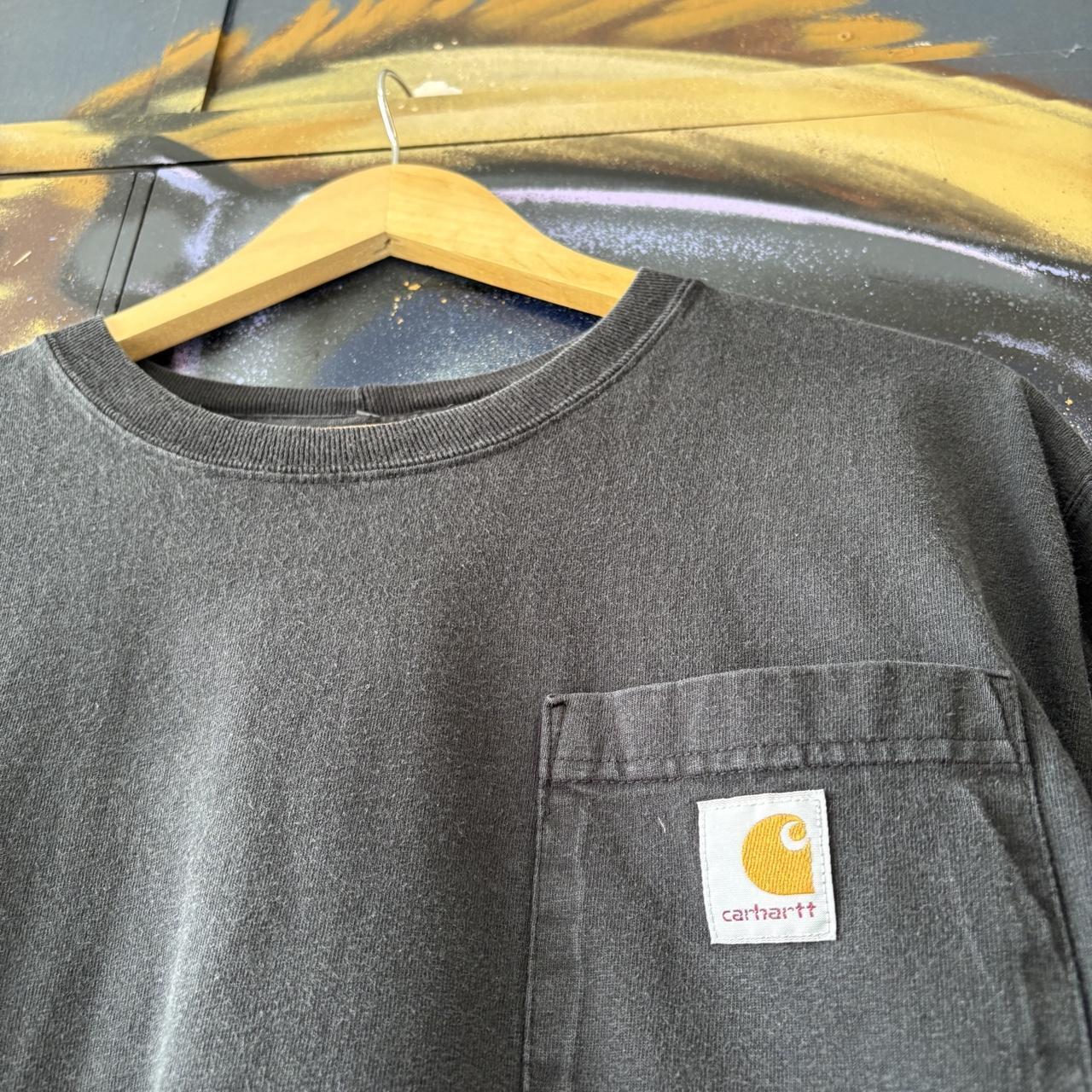 Vintage Carhartt  T shirt Mens Large Black K87 Pocket Heavyweight Workwear Durable Skate Tee Top 90s Y2K 00s