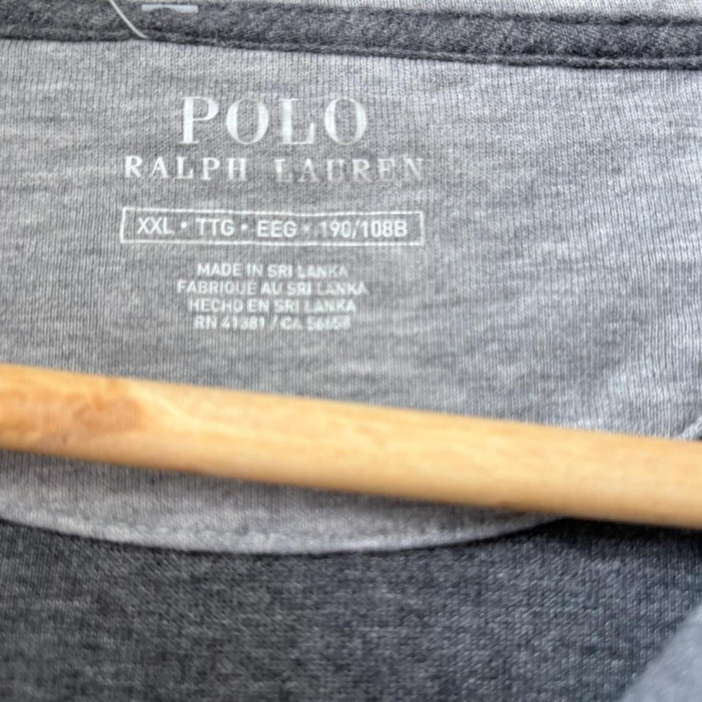 BR1602H-U - Vintage Ralph Lauren Grey 1/4 quarter zip up Sweatshirt jumper fleece top #Y2K #preppy #quarterzip #smartcasual #oldmoney